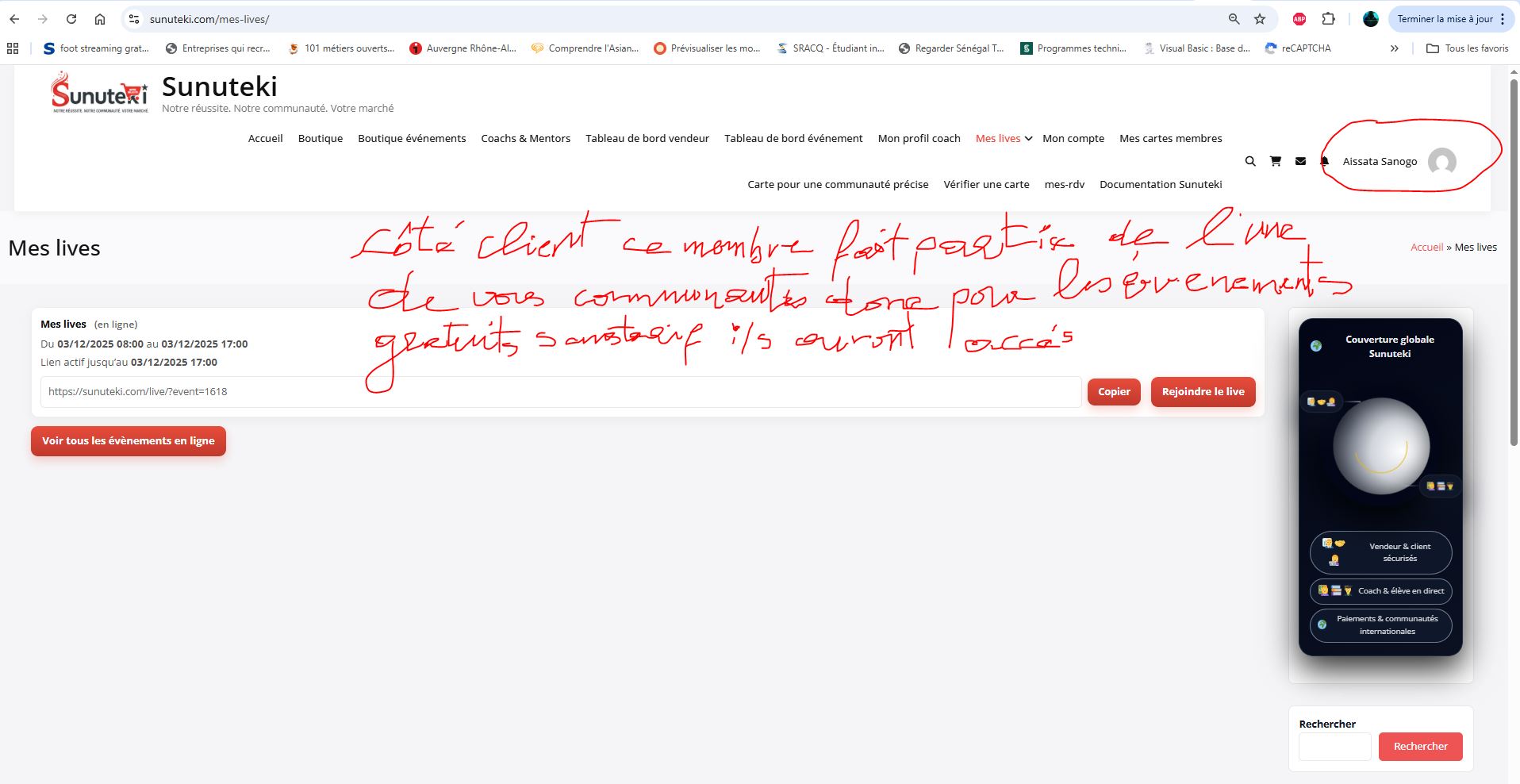 Résumé des différents billets